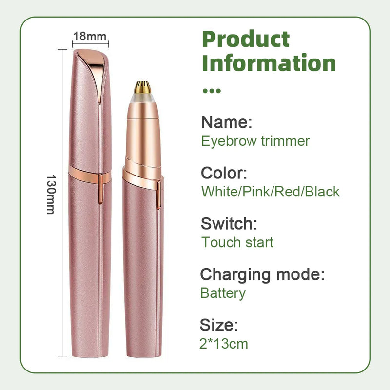 Mini Eyebrow Trimmer Multifunctional Hair Removal Safety Portable Electric Battery Electric Trimmer Automatic Trimmer for Facia