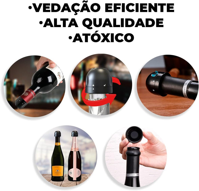 Tampa De Silicone A Vácuo Para Garrafa De Vinho Tinto Selada / Garrafa De Champanhe