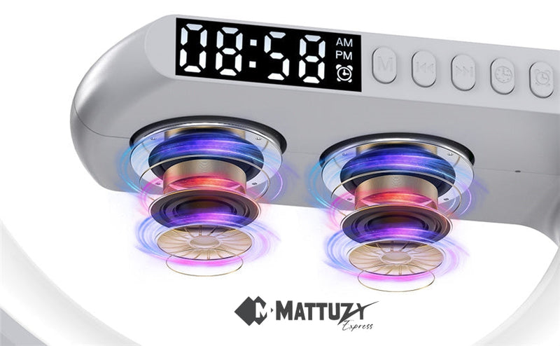 LZP - Luminária G Speaker Multifuncional - Carregamento Rápido - Mattuzy™