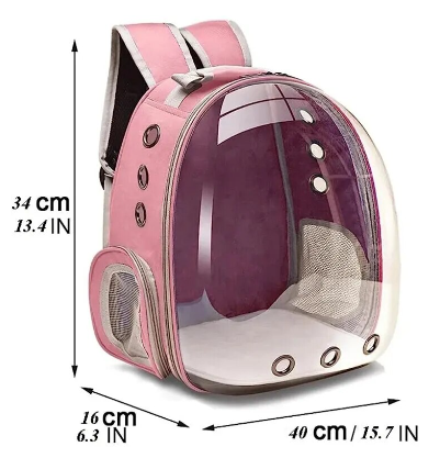 Transparente Pet Carrier Backpack, Cápsula Transparente, Bubble Pet Backpack, Pequeno animal filhote de cachorro Kitty e pássaro, respirável para viagens